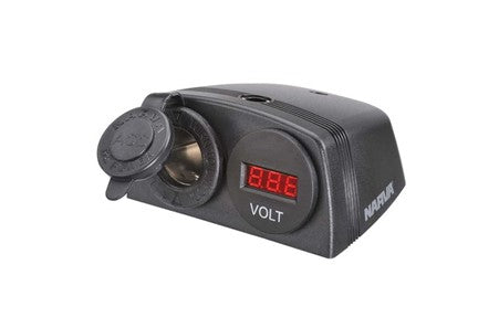 81169BL Narva Surface Mount Accessory Socket with Volt Meter | Genuine Narva Electrical