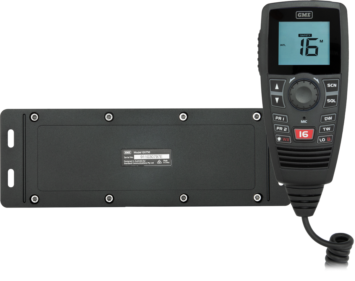 GX750B Black Box VHF Marine Radio - Black | Genuine GME Electronics