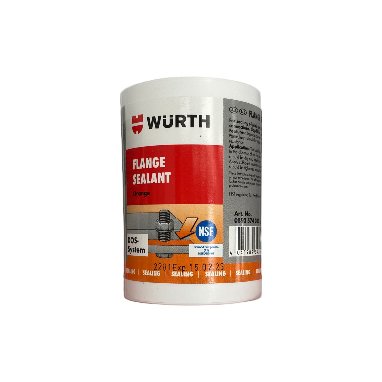 0893574050 Flange sealant-orange | Genuine Wurth Product