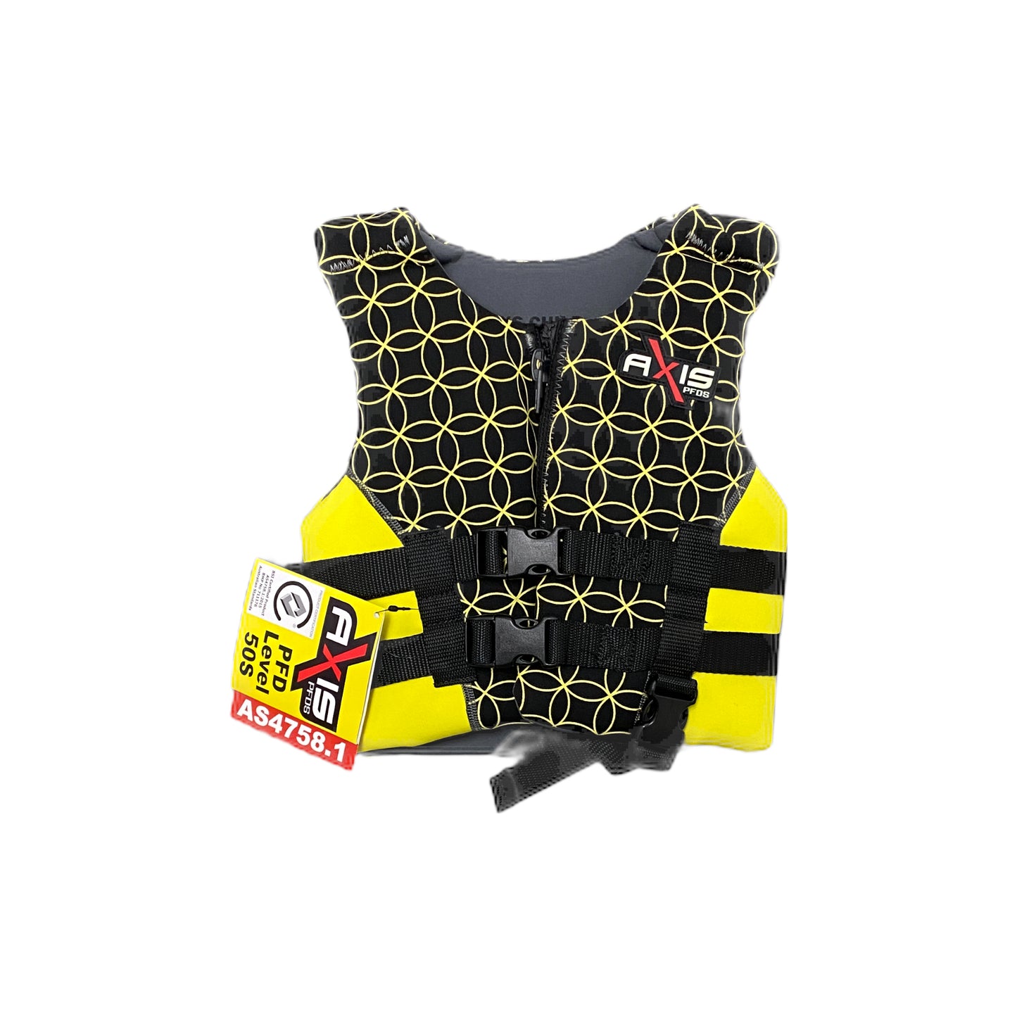 603460Y Axis Neoprene PFD Level 50S S/Child Yellow | Marine Safety Gear