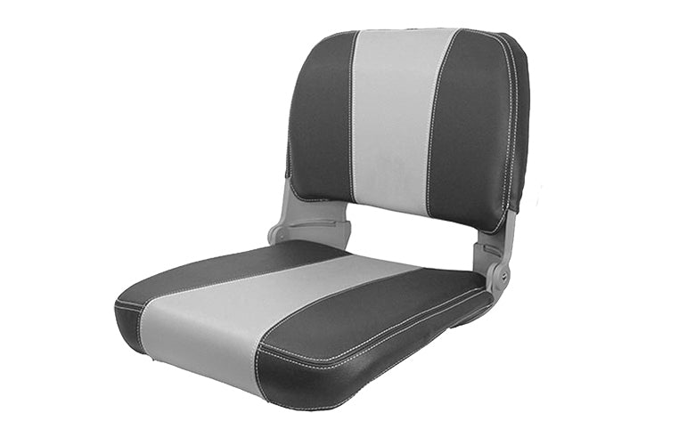 638516 Axis SS48 Padded Folding Boat Seat Grey/Charcoal Cushions | Boat Seating