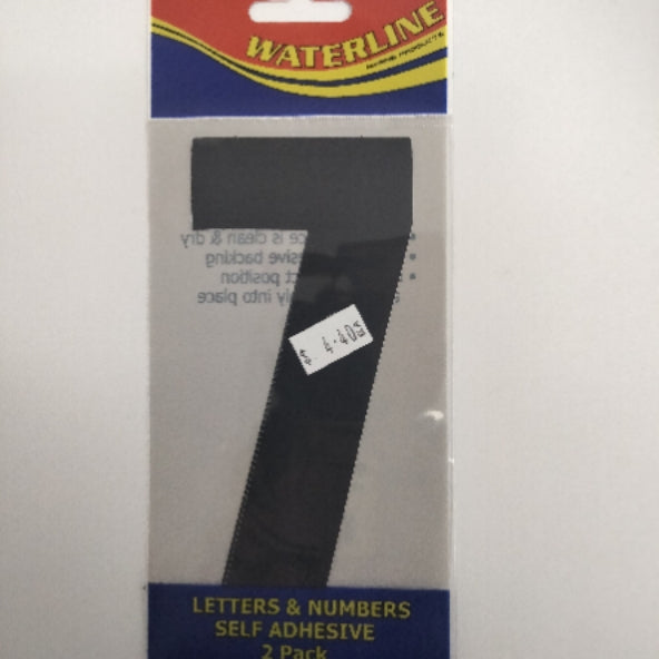 547217 Boat Number 7 Black 6" Pack of 2 | Vessel Identification Stickers