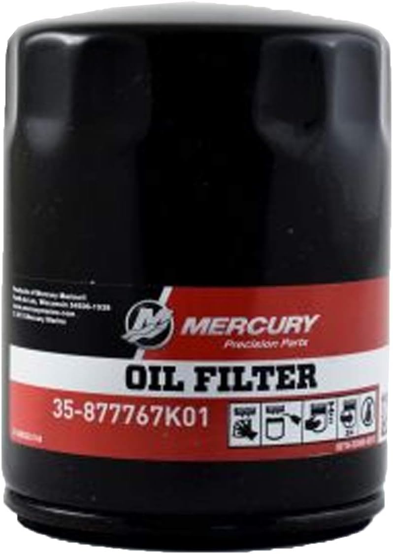 35877767K01 Mercury MerCruiser Oil Filter L4SC Replaces 35896546T | Genuine Quicksilver OEM Part