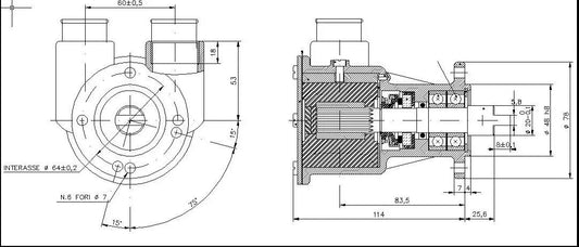 AN 5278 Ancor AN 5278 - ST274 Pump replaces Johnson 10-24386-01, Nanni 4.220HE