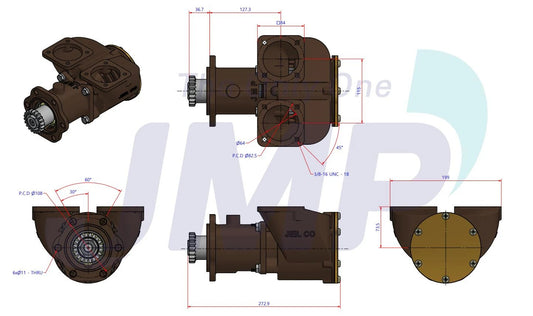 JPR-G6300 Detroit Diesel 8V92TA & 16V92TA Seawater Pump Replacement G6300