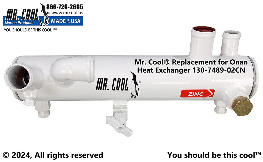 MEC 130-7489-02CN Aftermarket Onan MDKD/MDKB Heat Exchanger | Sawley's Select Marine Parts