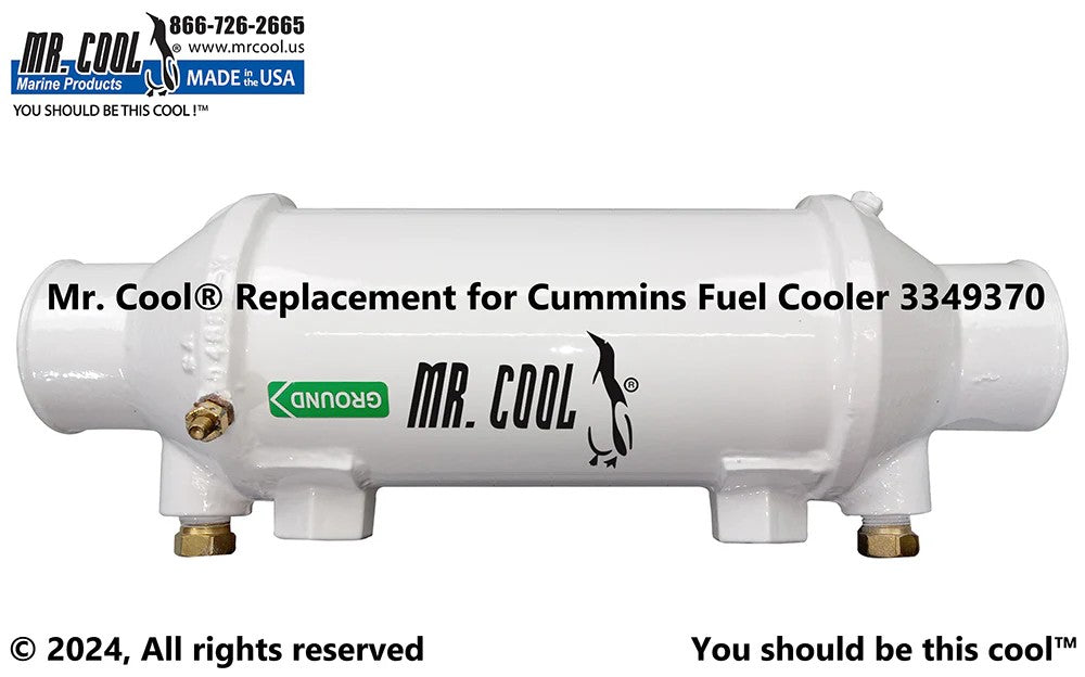 3349370 / 4989987 Aftermarket Cummins QSM11 Fuel Cooler 4 x 8.25 in | Sawley's Select Marine Parts