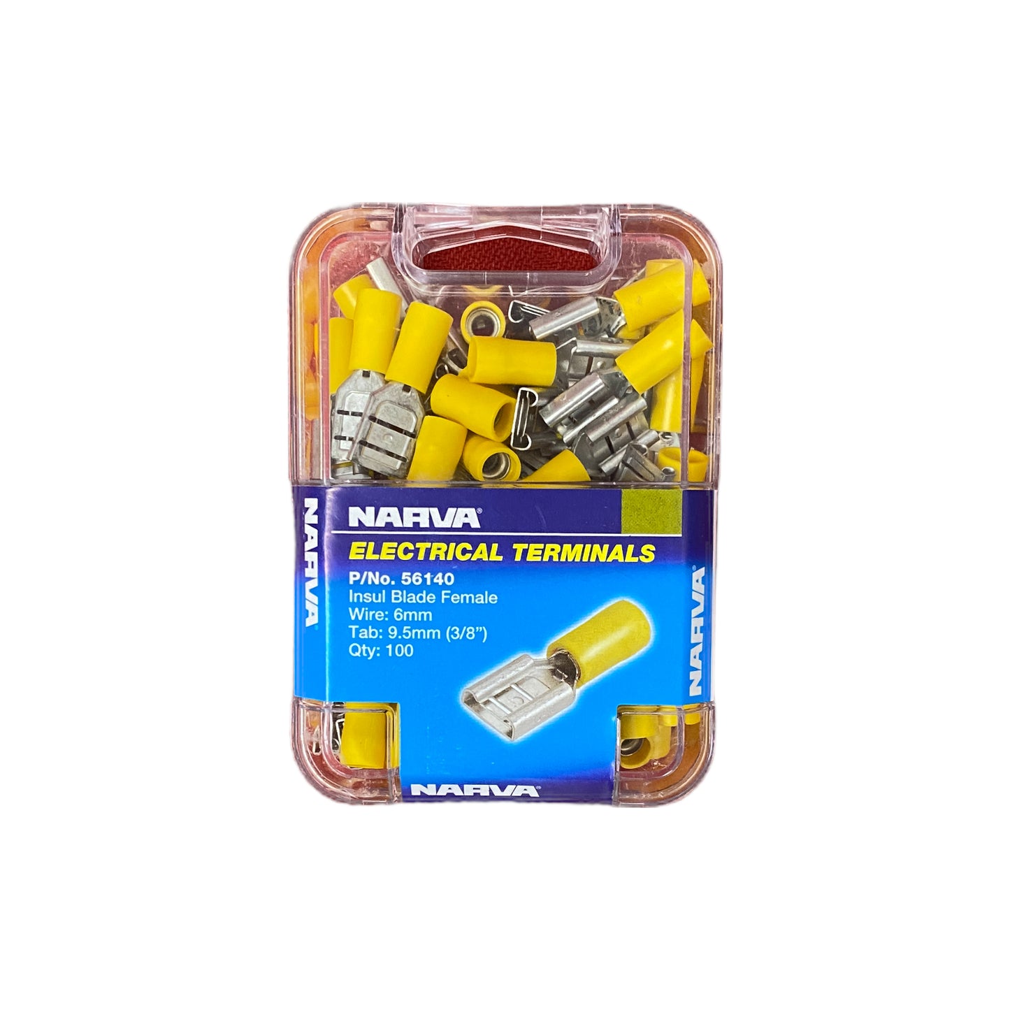 56140 Narva Female Blade Terminal Yellow (100pk) | Genuine Narva Electrical