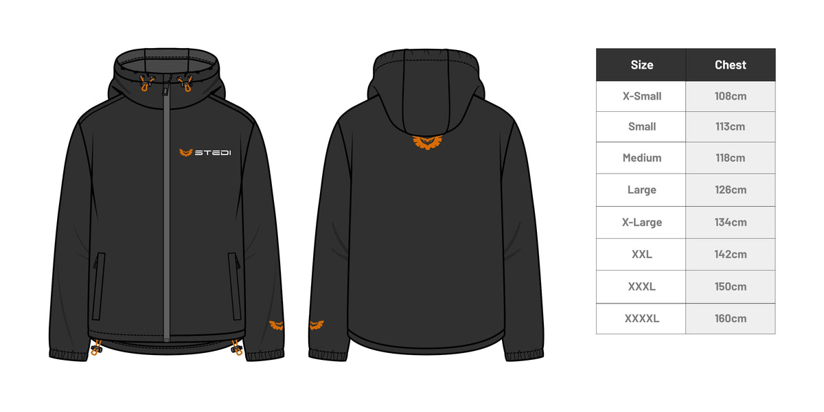 ST-50-RJ-OPT STEDI Windbreaker Jacket - Black | Genuine STEDI Product