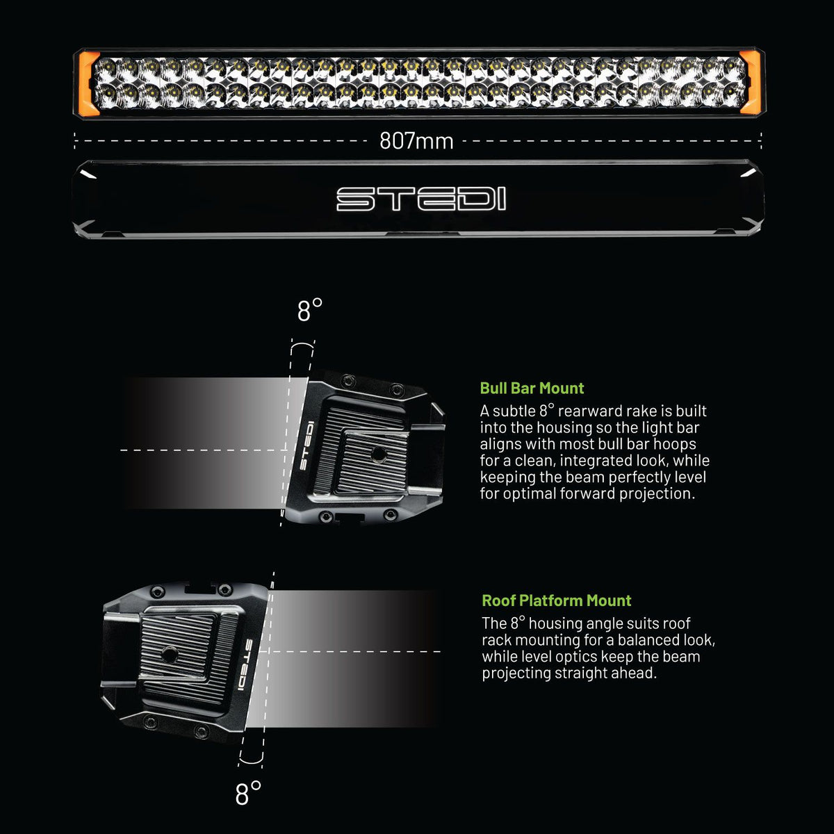 ST-02-SRT-260 Sport Plus Double Row 32 inch 60 LED Light Bar | Genuine STEDI Product
