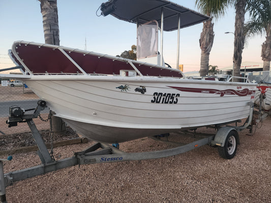 SOLD!! - Stessco LT475  With Mercury 75hp 2002 engine - $22,500