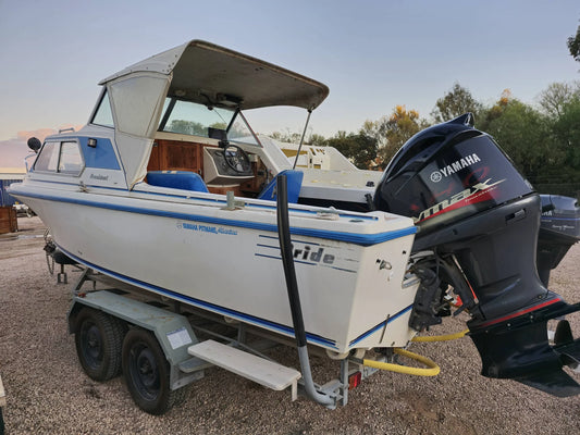 Pride President 6m Half Cabin Fibreglass Boat - $28,000