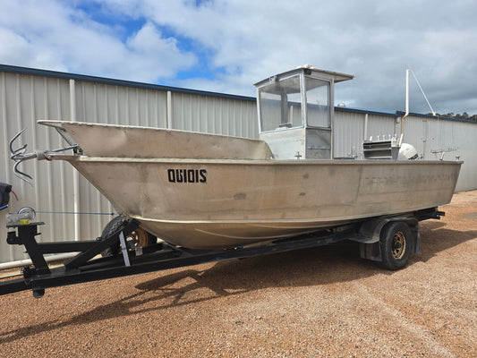 6.8M T-Craft Aluminum Hull with 200hp H.O. Etec - $55,000