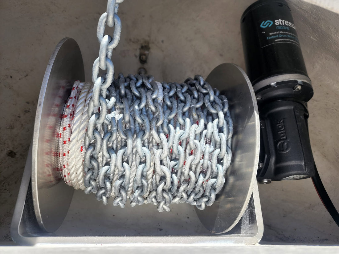 Stress Free Marine anchor winch fitted!