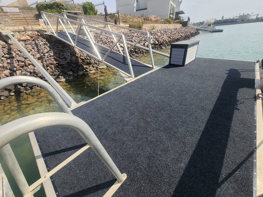 Another pontoon re-carpeted in the Wallaroo Marina!