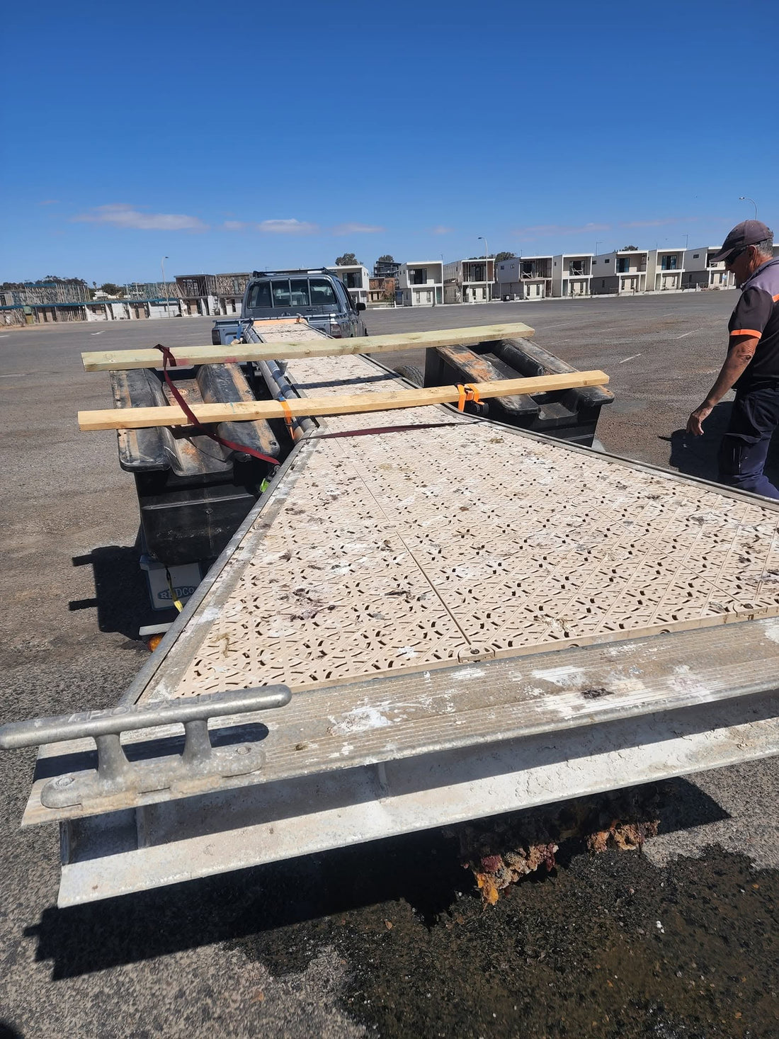 Something a bit different with maintenance in the Wallaroo Marina today!