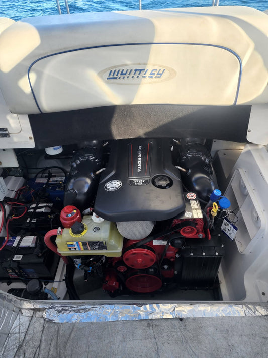 Volvo Penta V8-380hp engine package fit-up complete at Sawley's Auto and Marine!