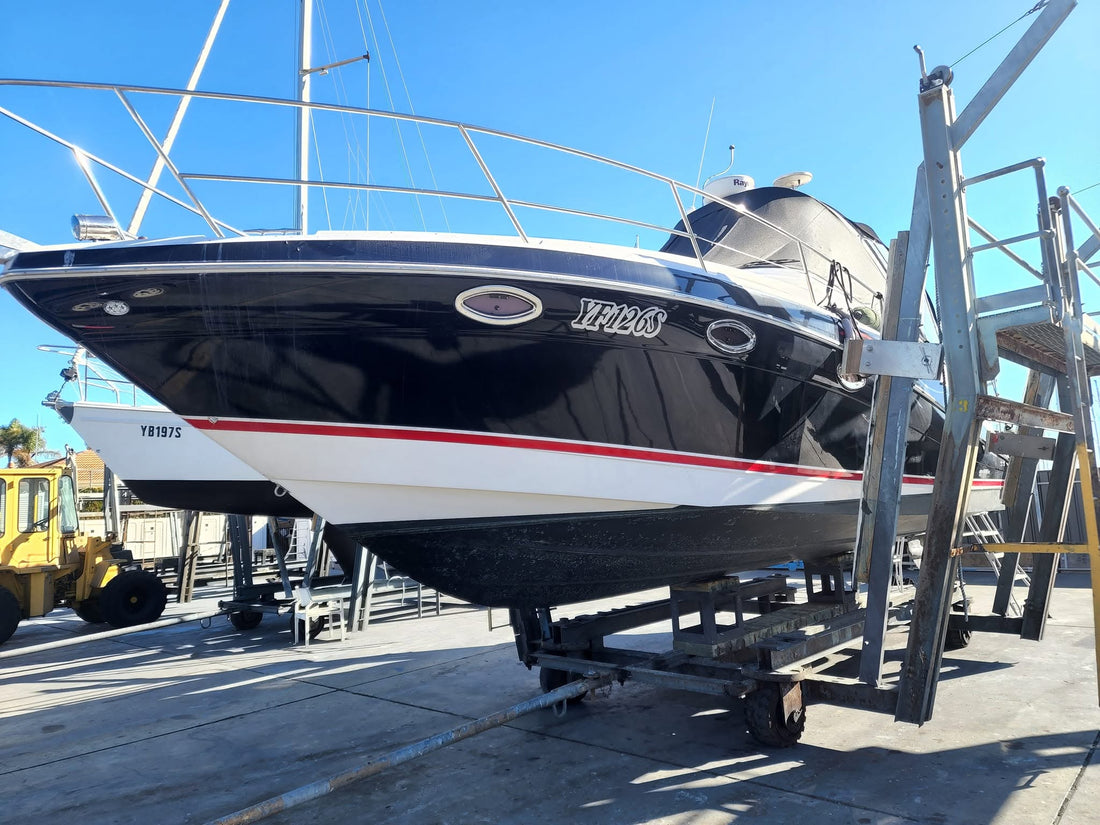 Twin Mercruiser service and inspection on this Four Winns!