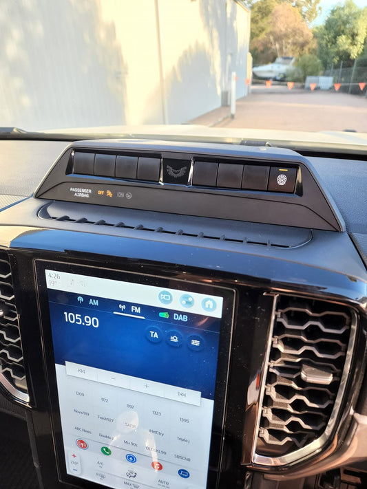 Stedi spotlight fit-up to a new Ford Ranger, with a Stedi dash panel installed!