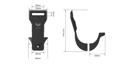 ST-11-EVO-045 EVO Lightbar 45-53mm Clam Bracket | Genuine STEDI Product, image 13