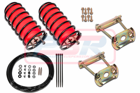 99826 Ford Falcon AU-BF Wagon (BF Requires Heat Shield) (4 Stack Leaf Spring Rear) 1998-2010 Polyair Red Bag Airbag Kit | Genuine Polyair Airbag Kit