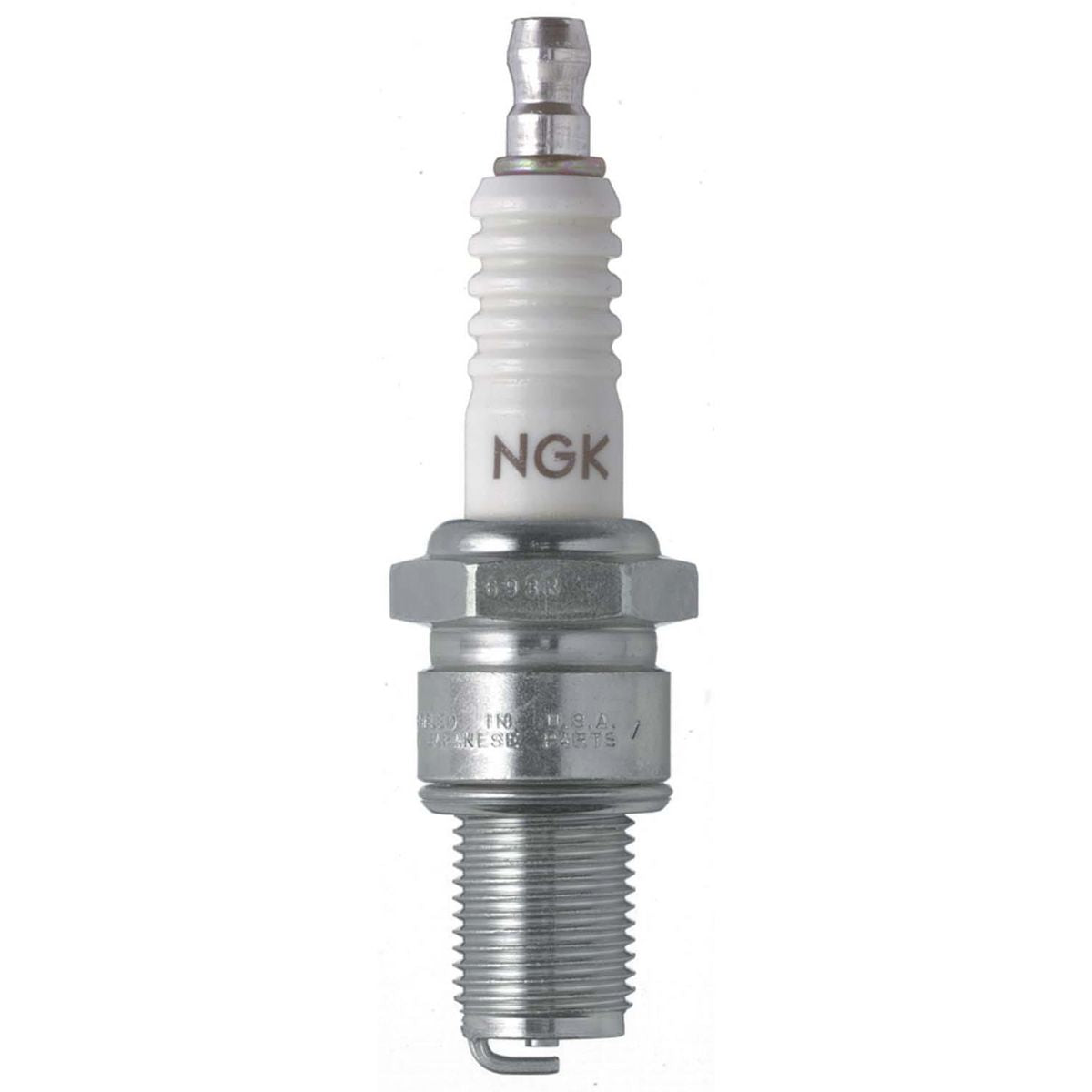 B6ES NGK spark plug firing end