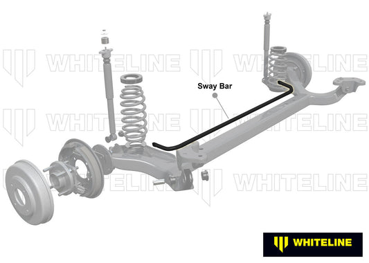 BFR66 Whiteline Rear Sway Bar - 20mm Non Adjustable to Suit Ford Fiesta WS, WT and Mazda2 DE | Genuine Whiteline Suspension Component - photo 2 of 5