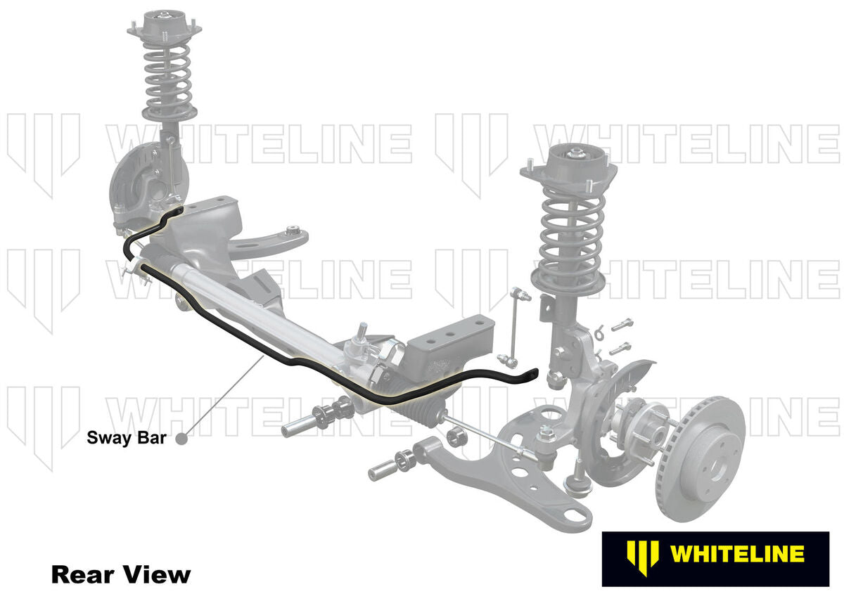 BHF77Z Whiteline Front Sway Bar - 27mm 2 Point Adjustable to Suit Honda Civic Type R 8th Gen FD2 | Genuine Whiteline Sway Bar - photo 2 of 5
