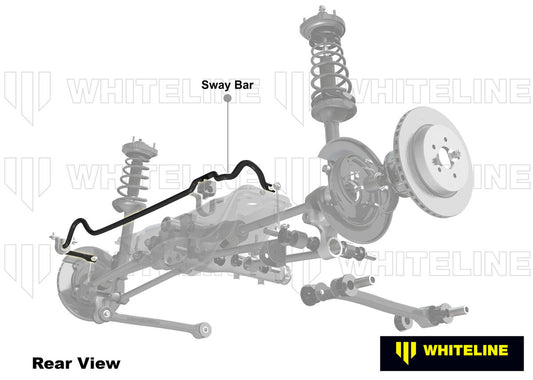 BHR97 Whiteline Rear Sway Bar - 20mm Non Adjustable to Suit Honda Civic 10th - 11th Gen FC, FK, FE, FL | Genuine Whiteline Sway Bar - photo 2 of 5