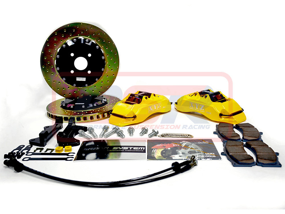BKR-HL-004-355 Holden Commodore VB-VP XYZ Racing 4 Pot 355mm Fixed Rotor Rear Big Brake Kit BBK | Genuine XYZ Racing 4X4 Part