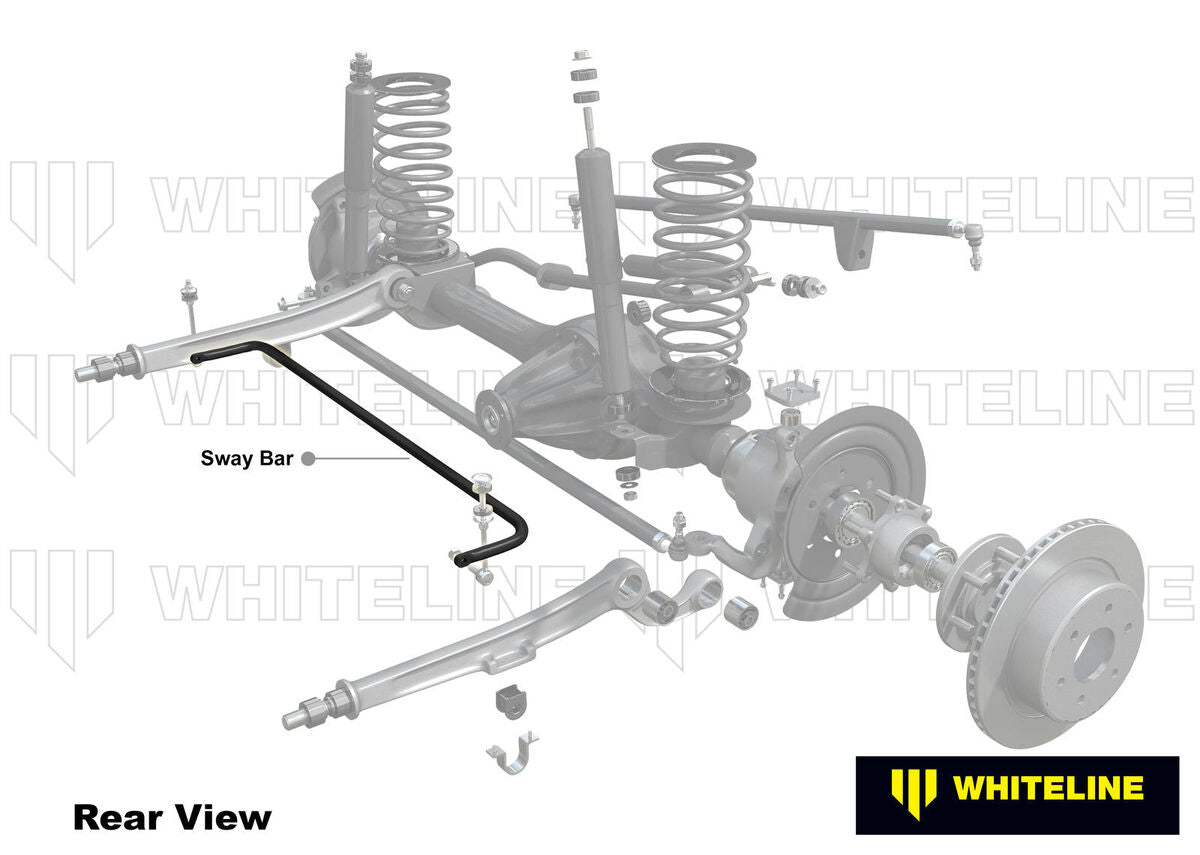 BTF66X Whiteline Front Sway Bar - 33mm Non Adjustable to Suit Toyota Land Cruiser 80 and 105 Series | Genuine Whiteline Sway Bar - photo 2 of 5