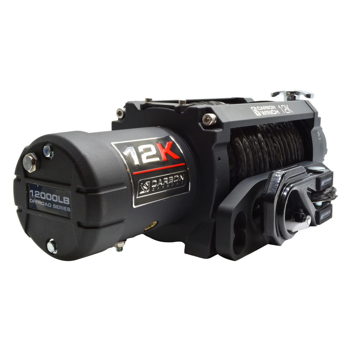 CW-12K Carbon Offroad Carbon Winches 12K 12000LB Electric Winch with Synthetic Rope | Genuine Carbon Offroad Recovery Gear