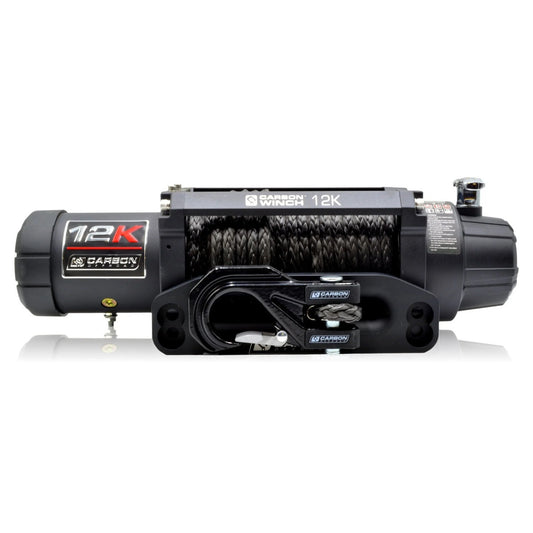 CW-12K Carbon Offroad Carbon Winches 12K 12000LB Electric Winch with Synthetic Rope | Genuine Carbon Offroad Recovery Gear