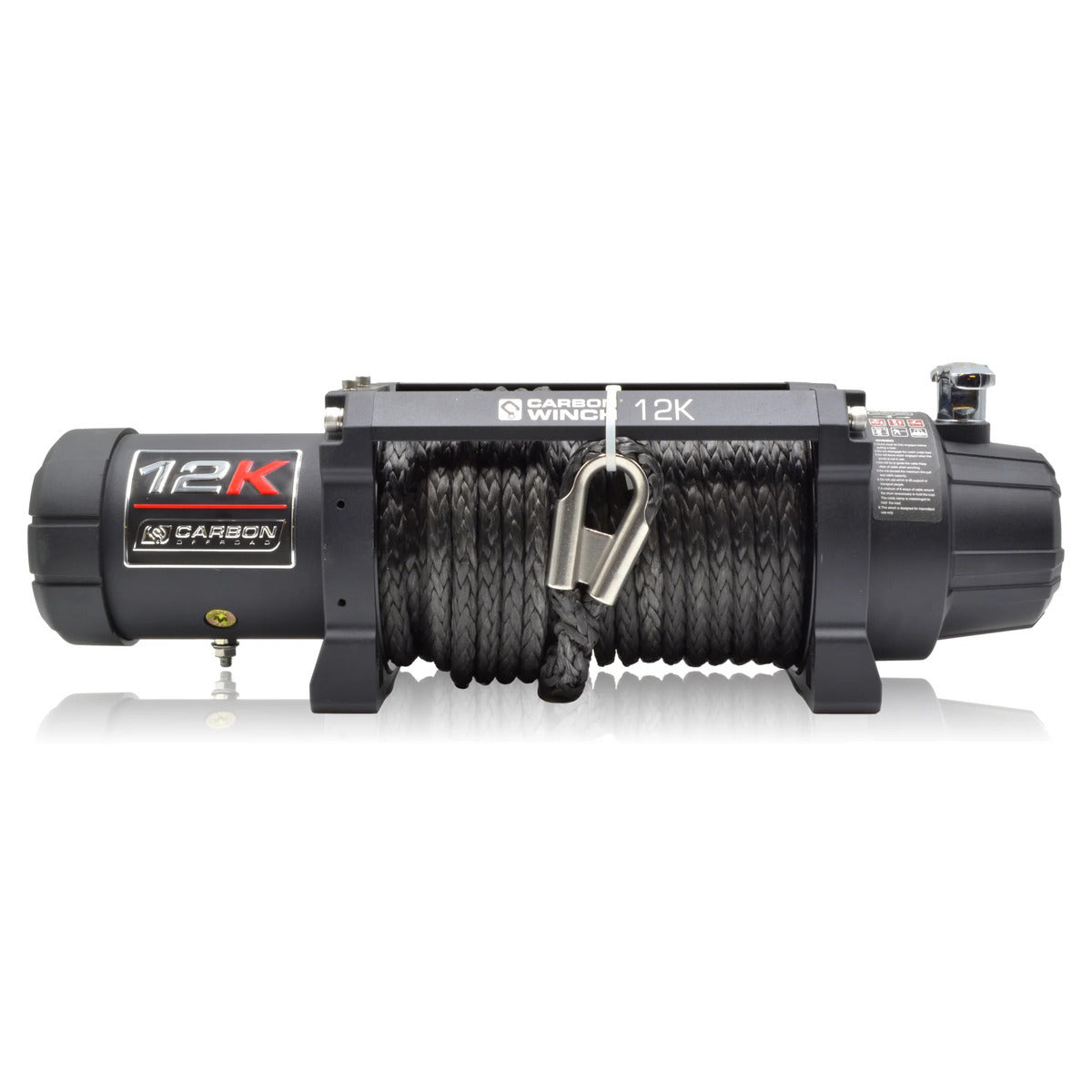 CW-12K Carbon Offroad Carbon Winches 12K 12000LB Electric Winch with Synthetic Rope | Genuine Carbon Offroad Recovery Gear