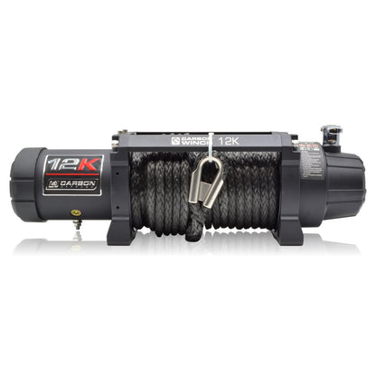 CW-12K Carbon Offroad Carbon Winches 12K 12000LB Electric Winch with Synthetic Rope | Genuine Carbon Offroad Recovery Gear