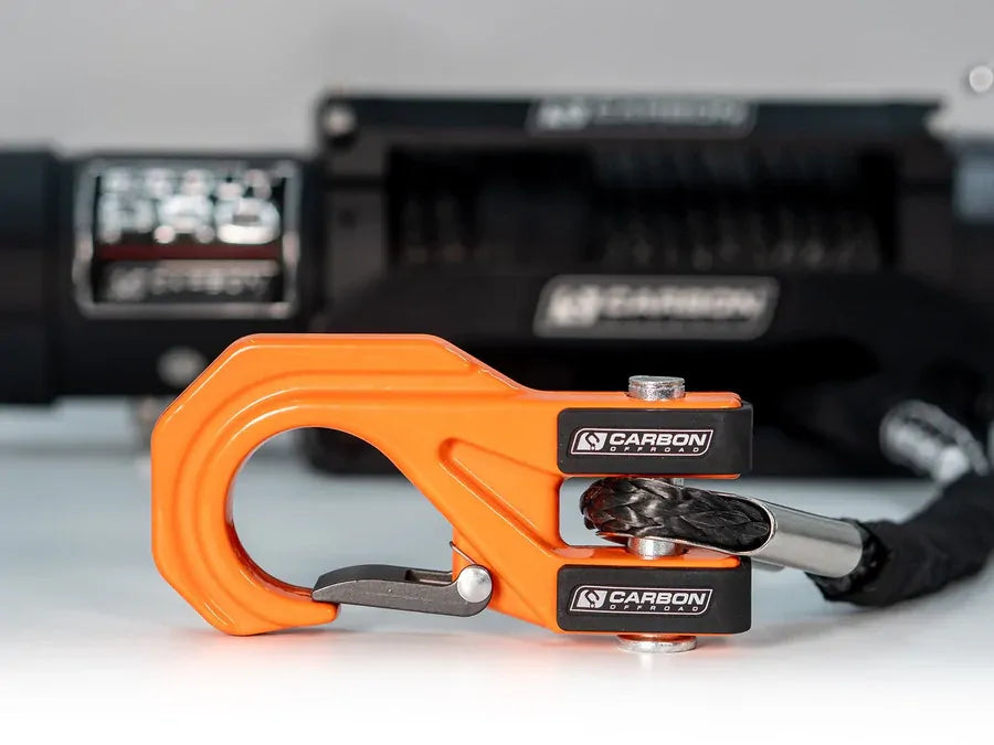 CW-XD15BLK Carbon Offroad Carbon Scout Pro - 15000lb Winch V3 with Black Mega Hook | Genuine Carbon Offroad Recovery Gear