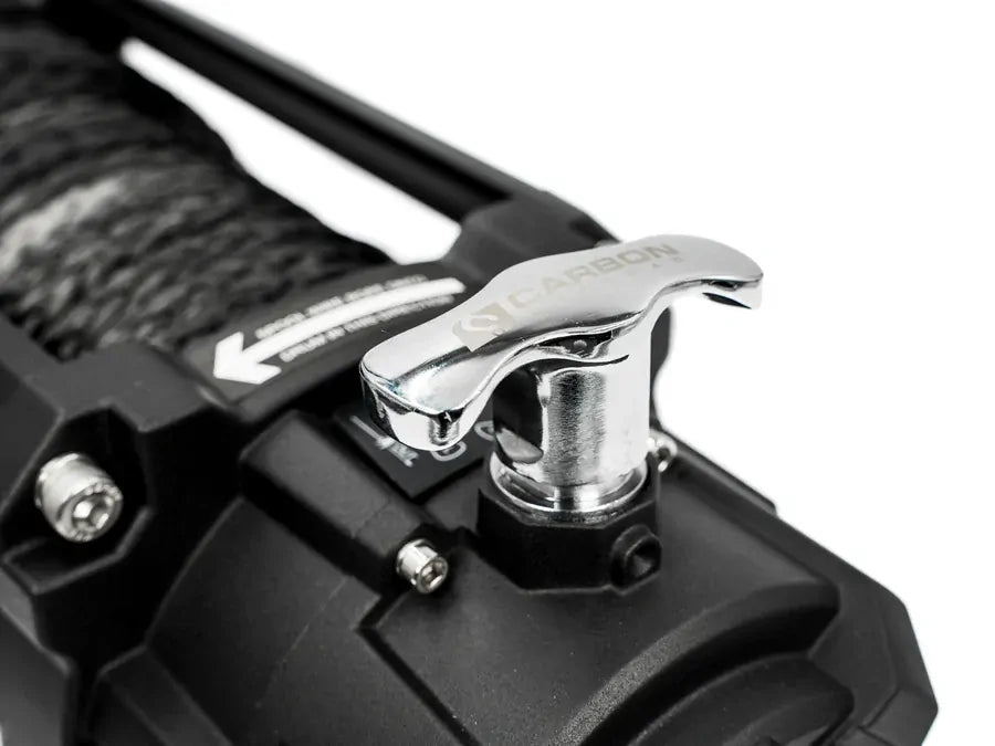 CW-XD15BLK Carbon Offroad Carbon Scout Pro - 15000lb Winch V3 with Black Mega Hook | Genuine Carbon Offroad Recovery Gear