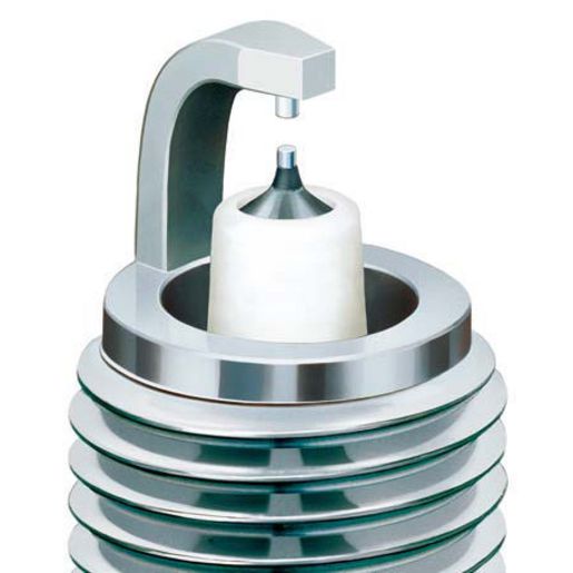 DILKAR8A8 NGK iridium spark plug firing end
