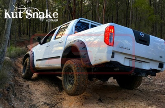 FLARES-D40-2 Nissan Navara D40 2005-2015 Kut Snake Flares - 95mm - Front Only | Genuine Kut Snake 4X4 Accessory