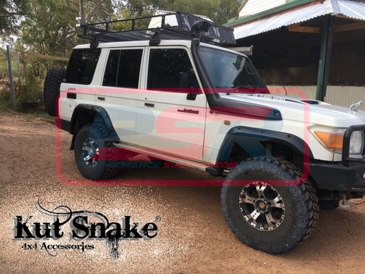 FLARES-LC76-CS Toyota Landcruiser 76 Series 2007-On Kut Snake Flares - 50mm - Full Set | Genuine Kut Snake 4X4 Accessory