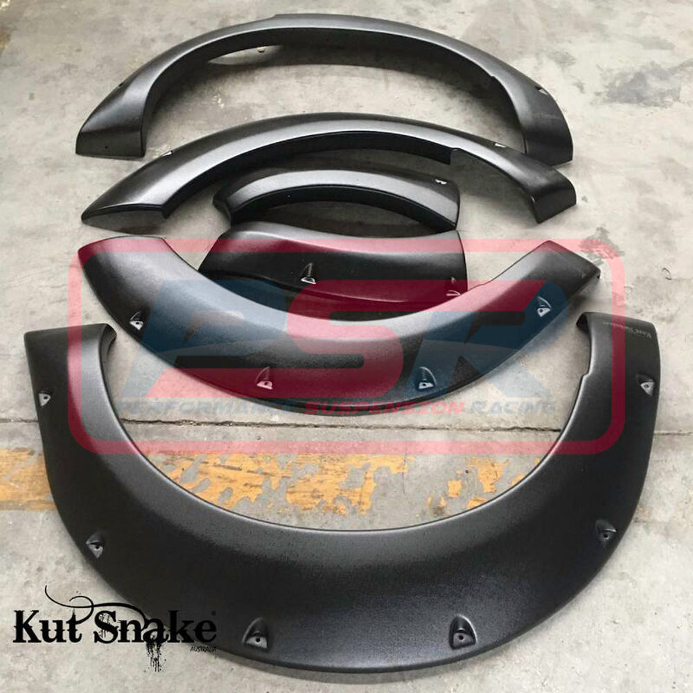 FLARES-NP300-SL Nissan Navara NP300 Kut Snake Flares - Slimline 50mm - Full Set | Genuine Kut Snake 4X4 Accessory