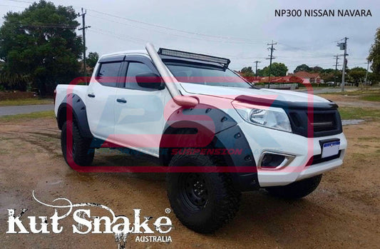 FLARES-NP300-ST Nissan Navara NP300 Kut Snake Flares - (Standard) 85mm - Full Set | Genuine Kut Snake 4X4 Accessory