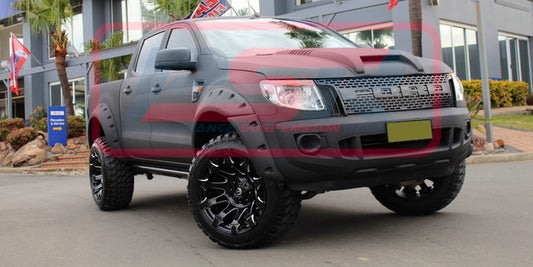FLARES-RANGER-PX-MN-2 Ford Ranger PX 2012-2018 Kut Snake Flares - Monster 95mm - Front Only | Genuine Kut Snake 4X4 Accessory