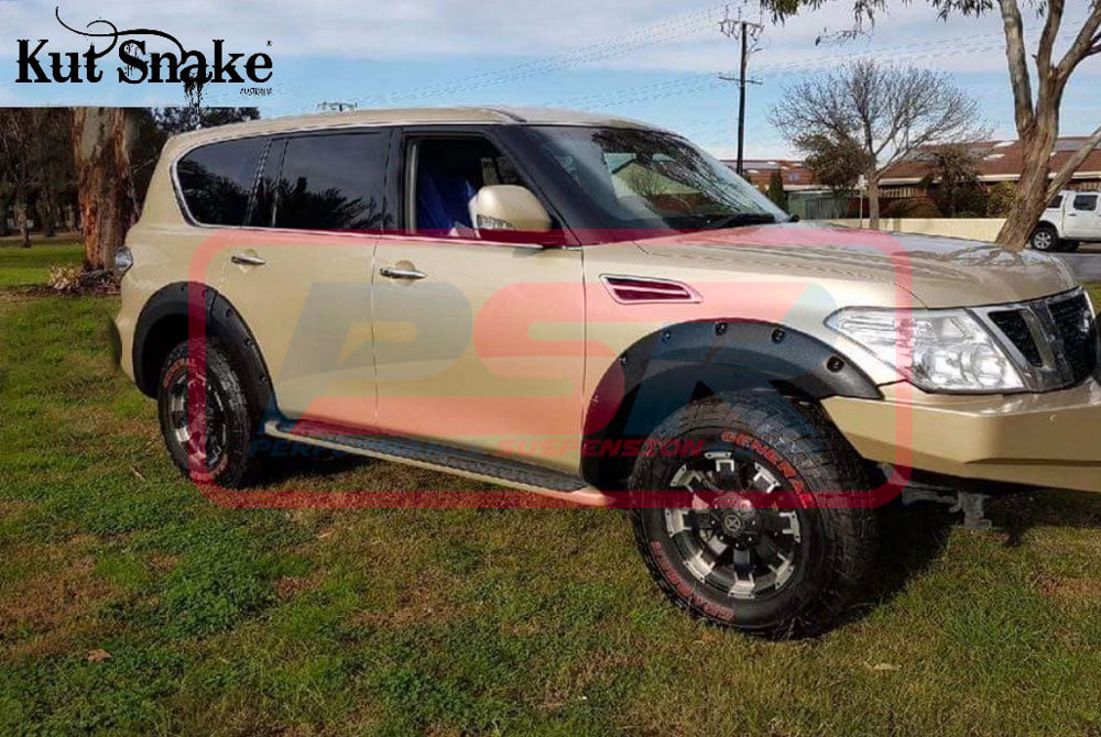 FLARES-Y62 Nissan Patrol GU Y62 2016-On Kut Snake Flares - 75mm - Full Set | Genuine Kut Snake 4X4 Accessory