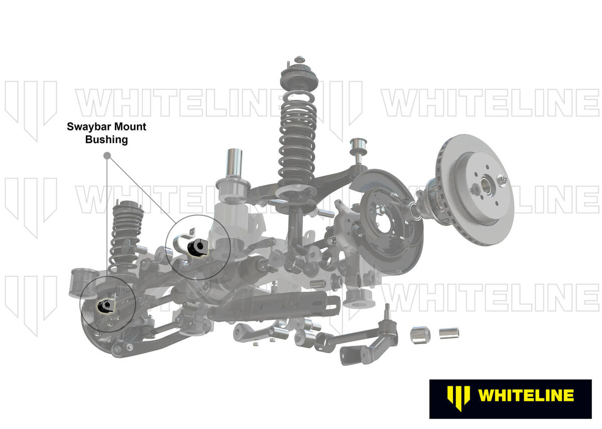 KBR22-24 Whiteline Heavy Duty Rear Sway Bar Mount Kit - 24mm to Suit Mitsubishi Lancer Evo 4 5 6 7 8 9 | Genuine Whiteline Suspension Component - photo 2 of 4