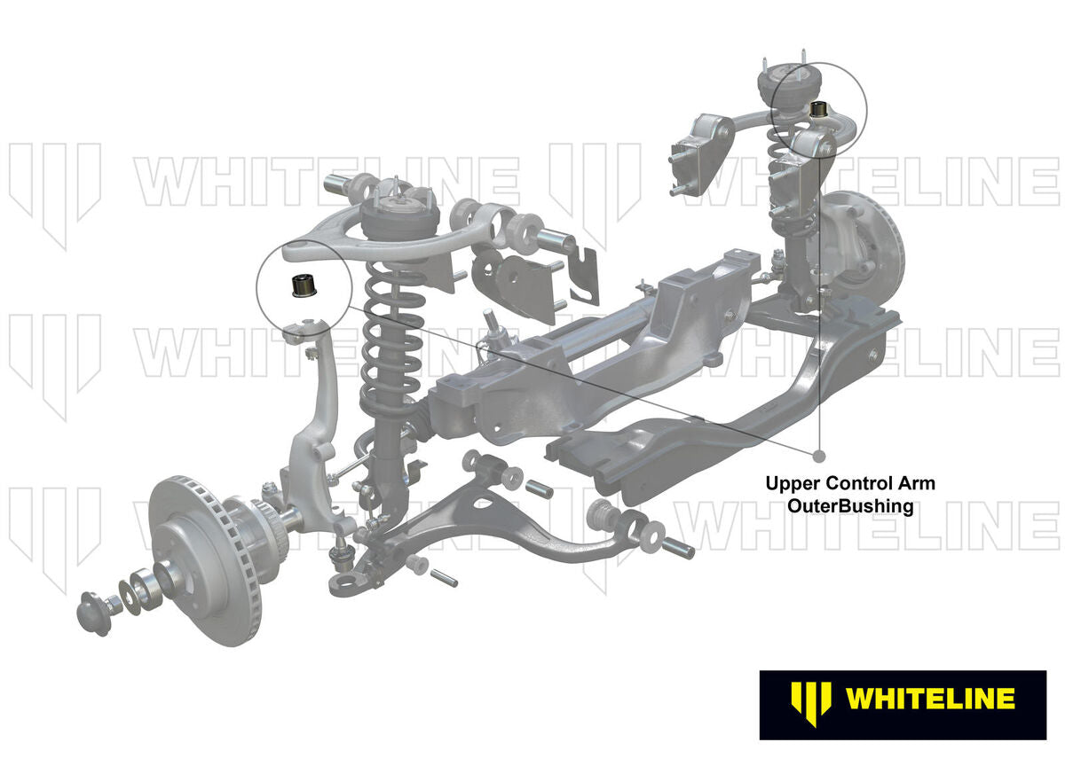 KCA348 Whiteline Front Upper Control Arm - Outer Bushing Camber Kit Double Offset to Suit Nissan Skyline R33, R34 Rwd/Awd | Genuine Whiteline Suspension Component - photo 3 of 6