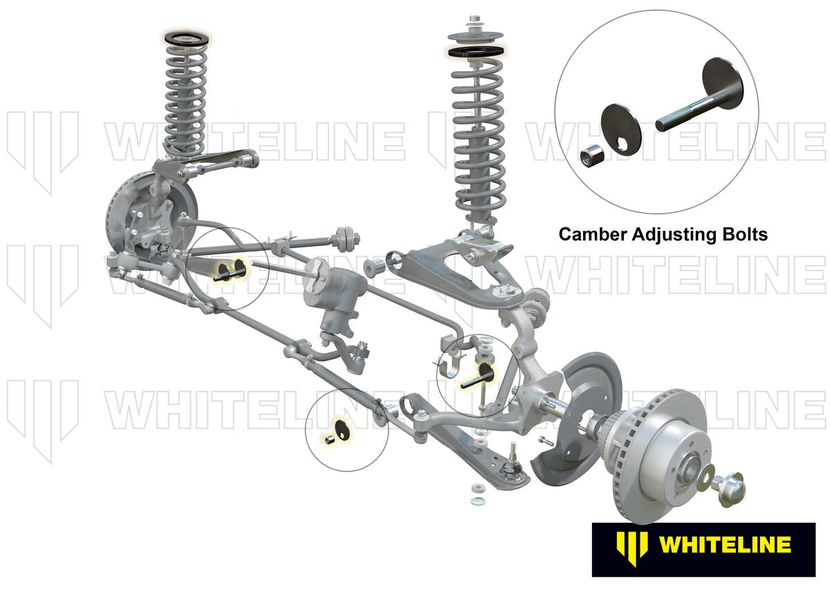 KCA448 Whiteline Front Lower Control Arm - Inner Camber Bolt Kit to Suit Ford Falcon/Fairlane XR-XD and Mustang Classic | Genuine Whiteline Suspension Component - photo 2 of 4