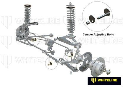 KCA448 Whiteline Front Lower Control Arm - Inner Camber Bolt Kit to Suit Ford Falcon/Fairlane XR-XD and Mustang Classic | Genuine Whiteline Suspension Component - photo 2 of 4