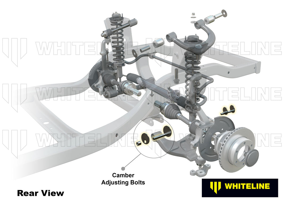 KCA489 Whiteline Front Lower Control Arm - Inner Camber Bolt Kit to Suit Toyota HiLux 2005-2015 and Foton Tunland P201 4wd | Genuine Whiteline Suspension Component - photo 2 of 4