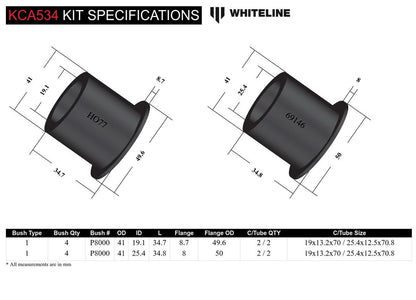 KCA534 Whiteline Rear Camber/Toe Kit 1deg to Suit Holden Commodore VN-VX Standard Height | Genuine Whiteline Suspension Component - photo 5 of 5